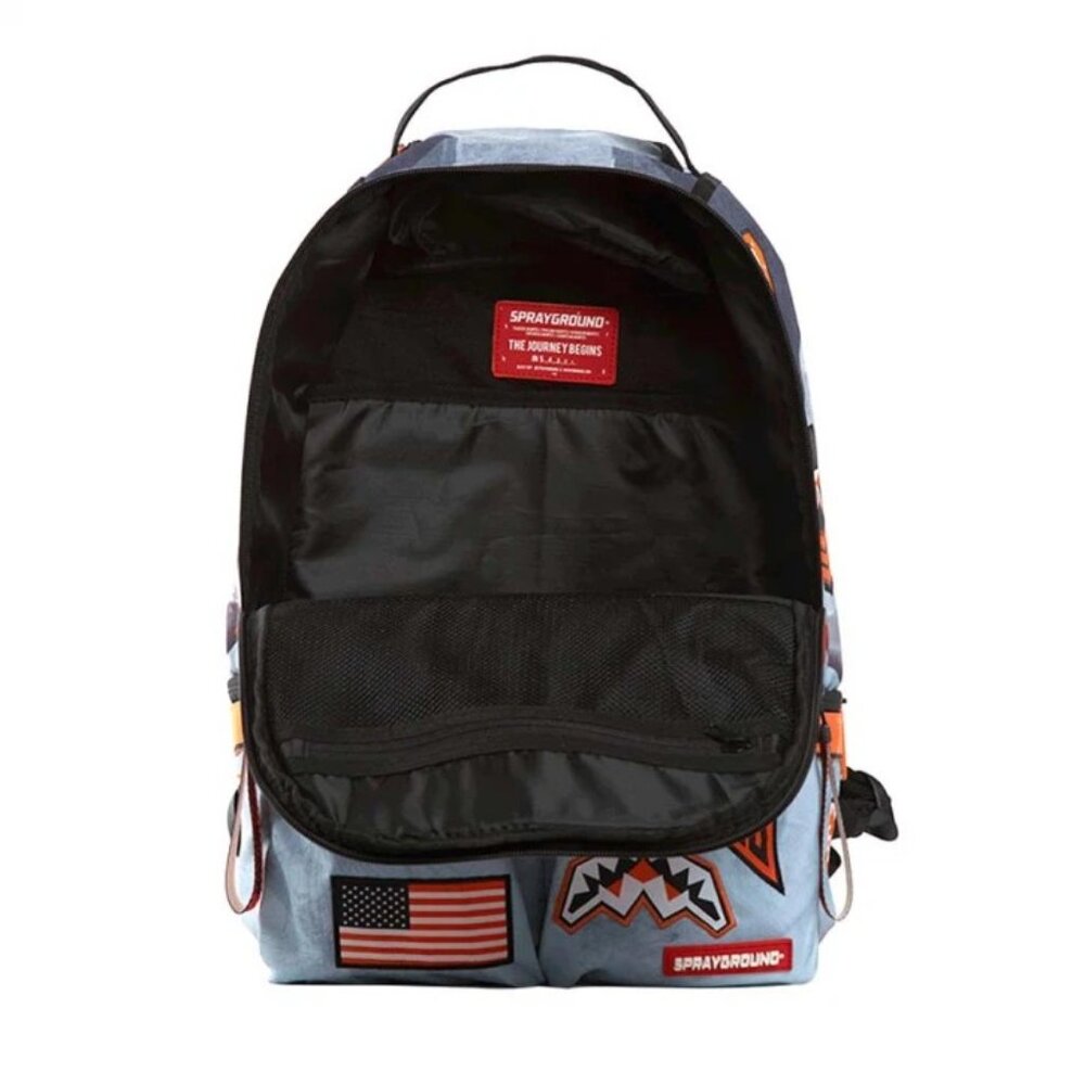 NWT Sprayground Mission to Mars! Buzz Aldrin's Shark Patches Backpack - Picture 6 of 8